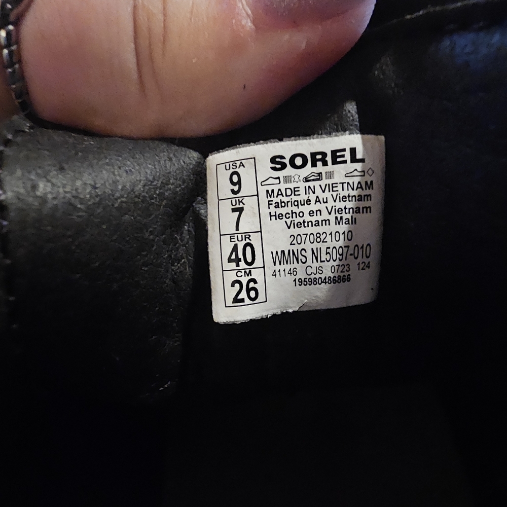 Sorel Men’s Kinetic Lite Sneakers Black/White Size 9 - Picture 5 of 5